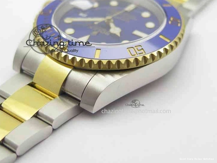 Good Copy Rolex Watches On 1:1 3724 SS Functional Bracelet 116613 Edition JF Blue YG Best SH Dial LB Submariner 0107